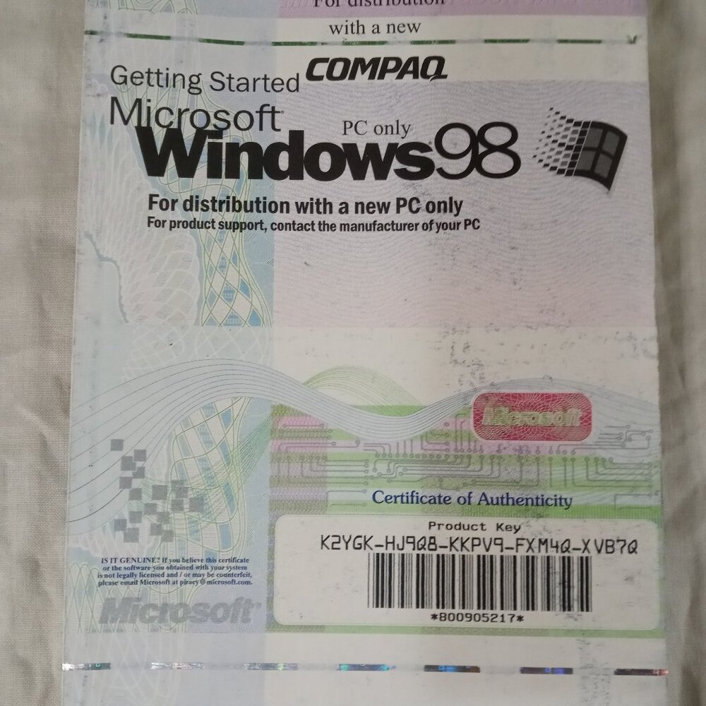 Rare Vintage Getting Started Microsoft Windows 98 Guide Book